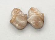 Natural Stone Palm Shape Pendants