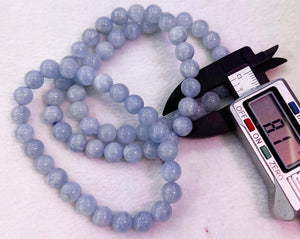 Bracelets de perles d'aigue-marine naturelle
