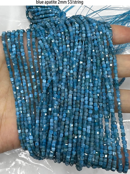 Nice Attracting Faceted Cube Of Natural Stones Price For 5 Strands