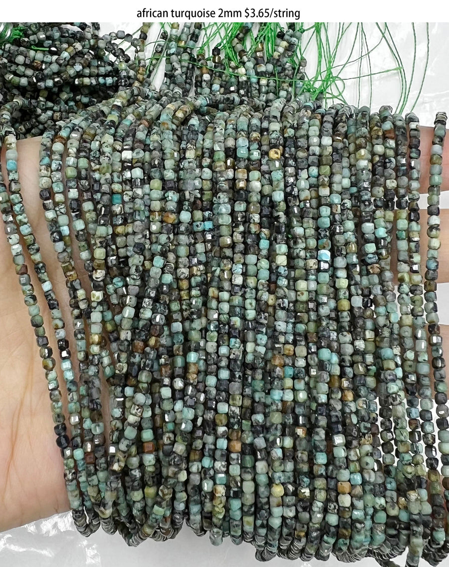 Nice Attracting Faceted Cube Of Natural Stones Price For 5 Strands