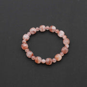 10 mm rosafarbene Kristalltrommel-Perlen, Stretch-Armband, Freund, Geschenk, Abschluss-Souvenir