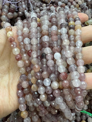 Faceted Natural Stone Of Violet Jasper Price Is For 5 Strands