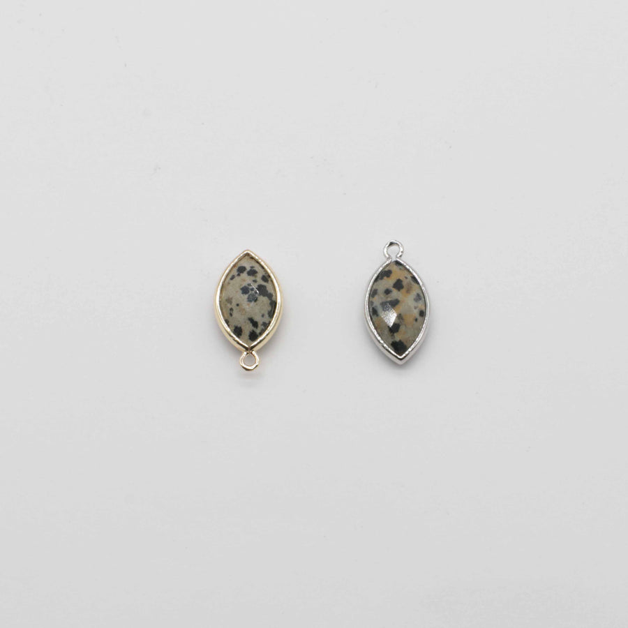 Pingente oval facetado de pedras preciosas com borda banhada a ouro e prata para acessórios de montagem de joias preço de decoração para 5 peças