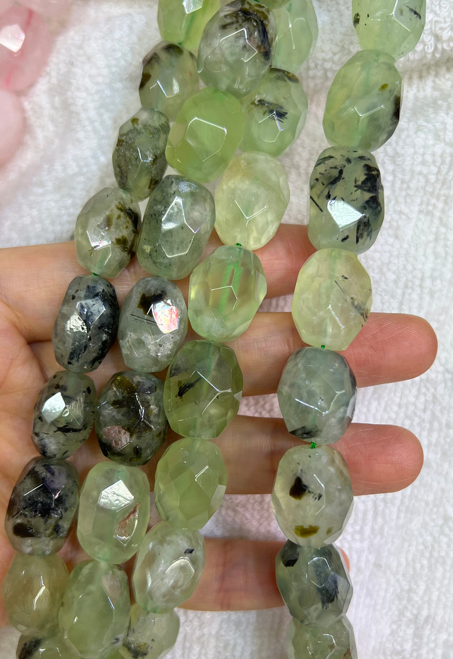 Attractive Faceted Asymetric Stone Beads Nice Necklace Strands: price for per 5 strands