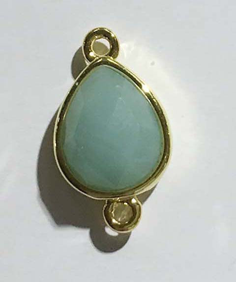Pendants And Connectors Of Natural Blue Amazonite Price For 10 PCS
