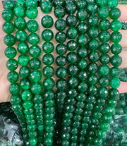Jade natural em contas facetadas de cor tingida preço de fios para 5 fios