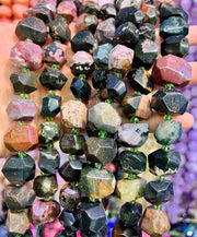 Natural Stone Faceted Nugget Style Beads Strands