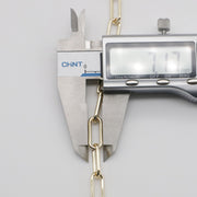 7x17MM rechteckige Messingkette mit 1,8 mm dickem Draht vergoldet für Schmuckdesign