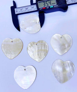 MOP Heart Shape Pendants For Necklaces Earrings: price for per 5pcs