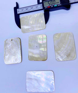 MOP Rectangle Pendants For Necklace And Earring Price for 5  pcs