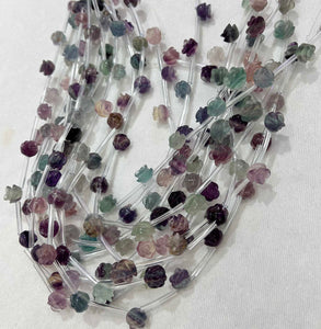 Flowers Of Natural Stones  Flourite Attractting For Necklaces Bracelets Earrings