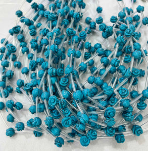 Flowers Of Natural Stones Dyed Turquoise Attractting For Necklaces Bracelets Earrings
