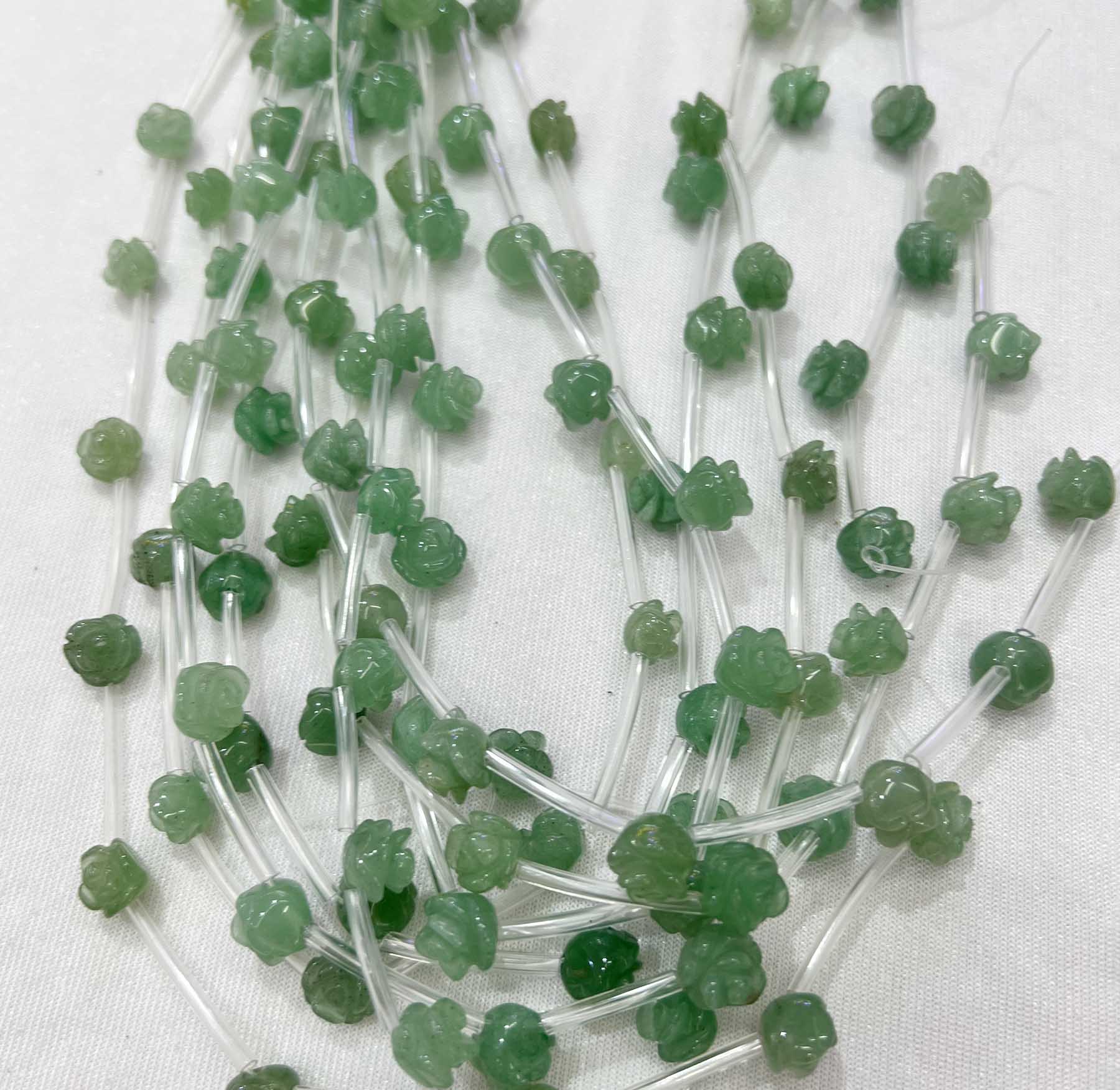 Flowers Of Natural Stones Green Aventurine Attractting For Necklaces Bracelets Earrings