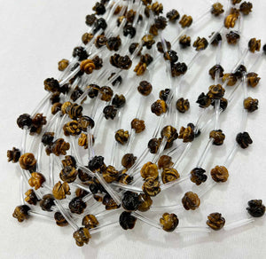 Flowers Of Natural Stones Yellow Tiger Eye Attractting For Necklaces Bracelets Earrings