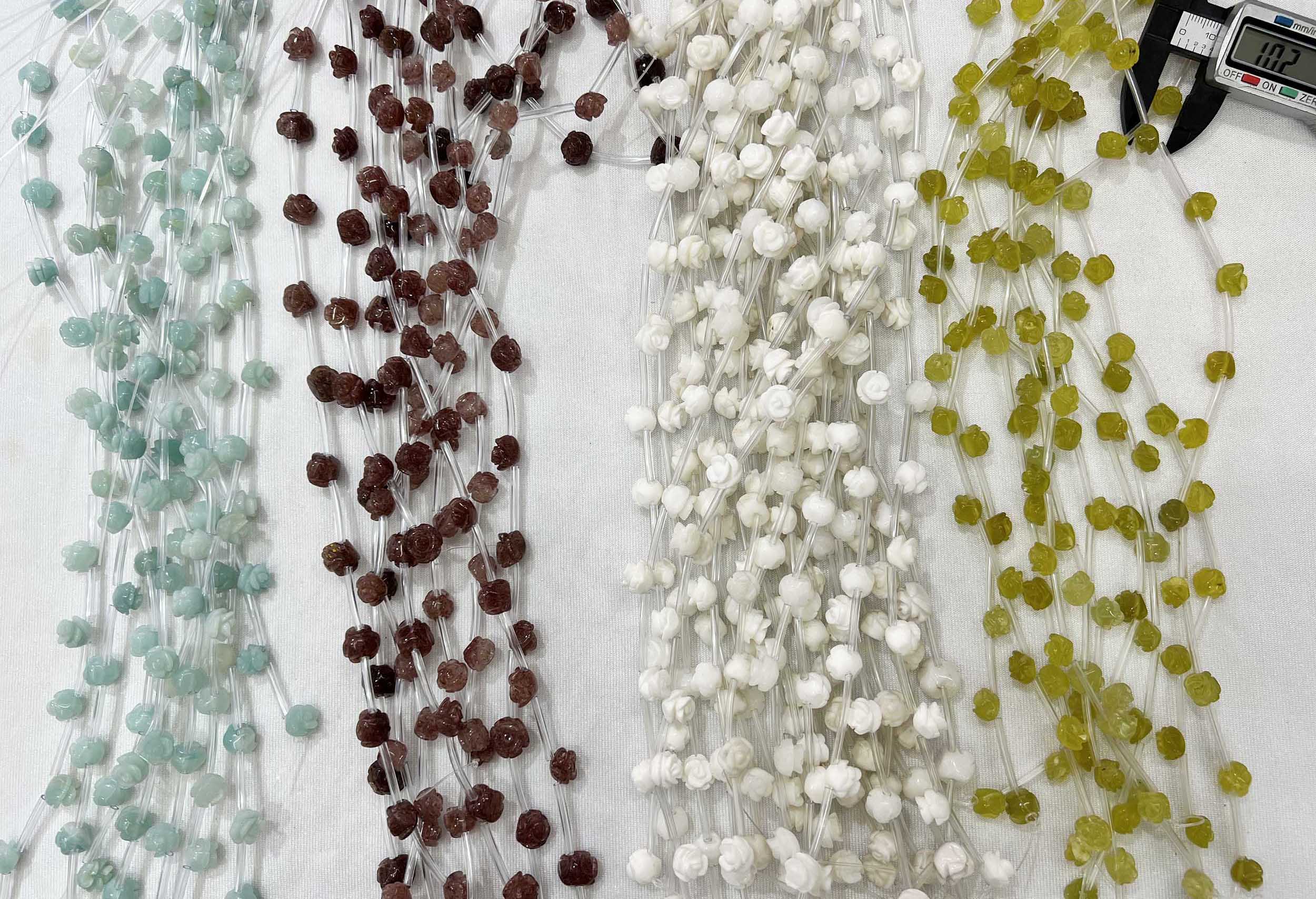 Flowers Of Natural Stones Lemon Jade Attractting For Necklaces Bracelets Earrings