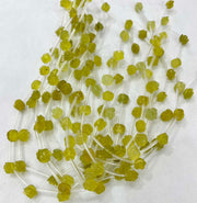 Flores de pedras naturais limão jade atraindo para colares pulseiras brincos