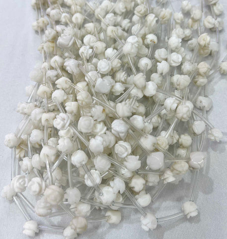 Flowers Of Natural Stones White Agate Attractting For Necklaces Bracelets Earrings