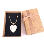 Heart Pendant With Letter  Necklace Fashion Brass Twist Chian Price For 5 pcs