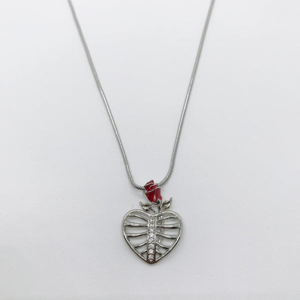 17-Zoll-Schlangen-Halskette mit Rosenliebhaber-Anhänger, bestes Geschenk zum Valentinstag