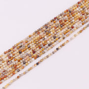 3 MM Round Natural Stone Beads Faceted For Jewelry Design Material Earring Necklace Bracelet Choker Bohemian Style Price For 5 Strands