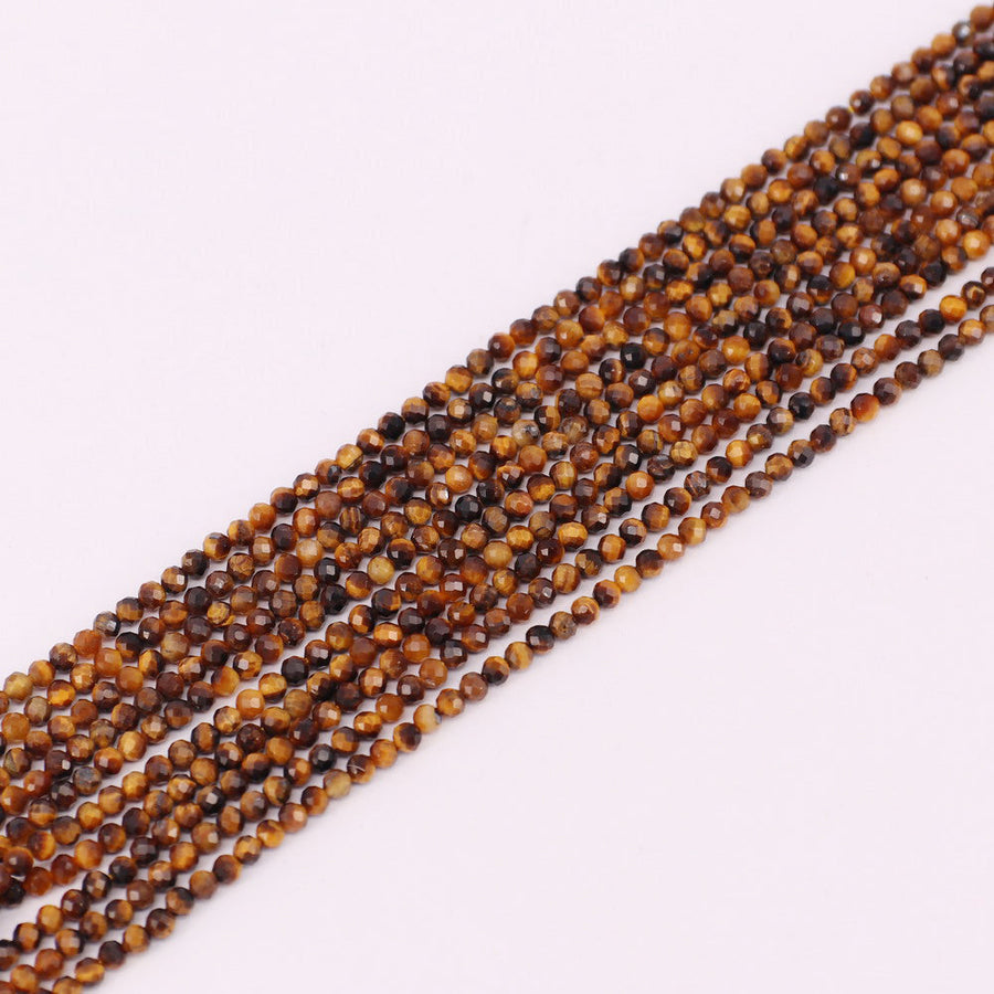 Contas de pedra naturais redondas de 3 mm facetadas para design de joias material brinco colar pulseira gargantilha estilo boêmio preço para 5 fios