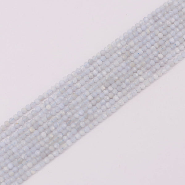 3 MM Round Natural Stone Beads Faceted Price Of 5 Strands For Jewelry Design Material Earring Necklace Bracelet Choker Bohemian Style: price for per 5 strands