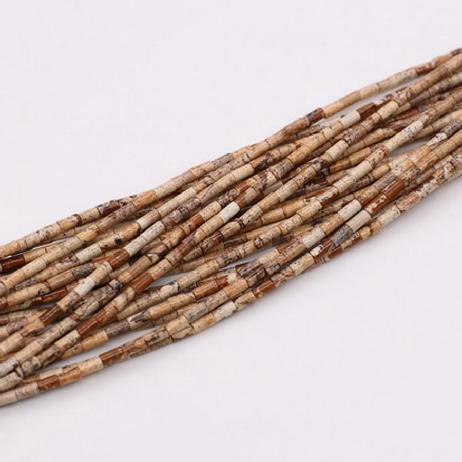 2x4 MM Natural Stone Round Tube Gemstone Pipe Loose Beads For Jewelry Design Material: price for per 5 strands