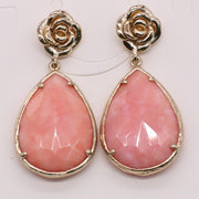 Fashion Classic Natural Stone Drop Earring Brass Rose Plated For Young Lady Girl Gift