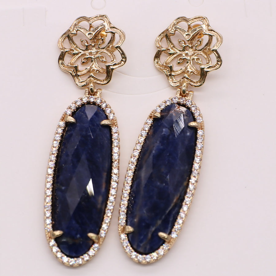Fashion Classic American Style Drop Earring Brass Plated For Office Lady Girl