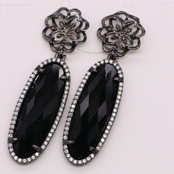 Fashion Classic American Style Drop Earring Brass Plated For Office Lady Girl