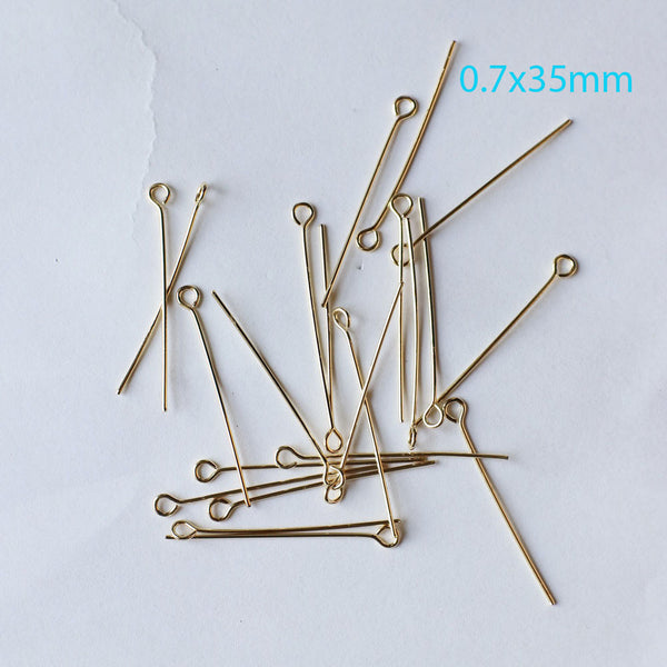 1000pcs/Bag High Quality 0.7mm Thickness Jewelry Pin Platina/Gold Plated Design For Necklace Bracelet Earring Making DIY Material Fitting