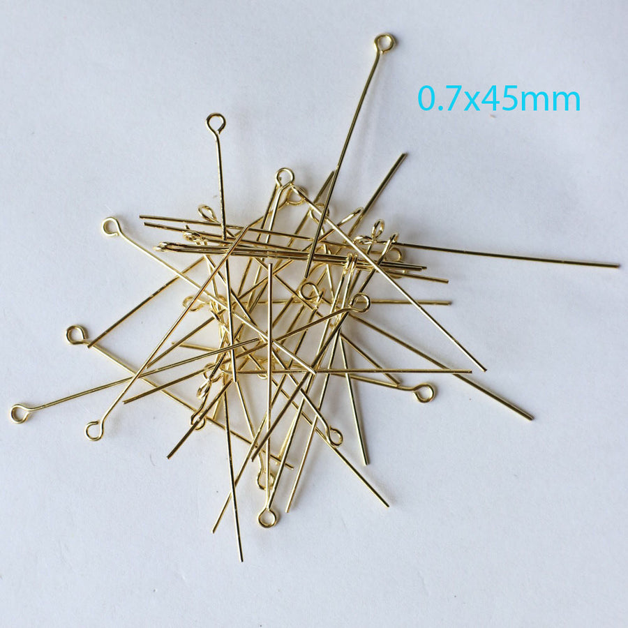 1000 teile/beutel Hohe Qualität 0,7 mm Dicke Schmuck Pin Platina / Vergoldet Design Für Halskette Armband Ohrring Herstellung DIY Material Fitting