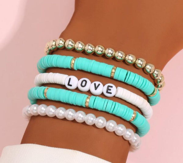 Fantasy Summer Style Polymer Bracelet: our price is for per 5pcs