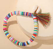 Bracelet fantaisie coquillage cauri multicolore