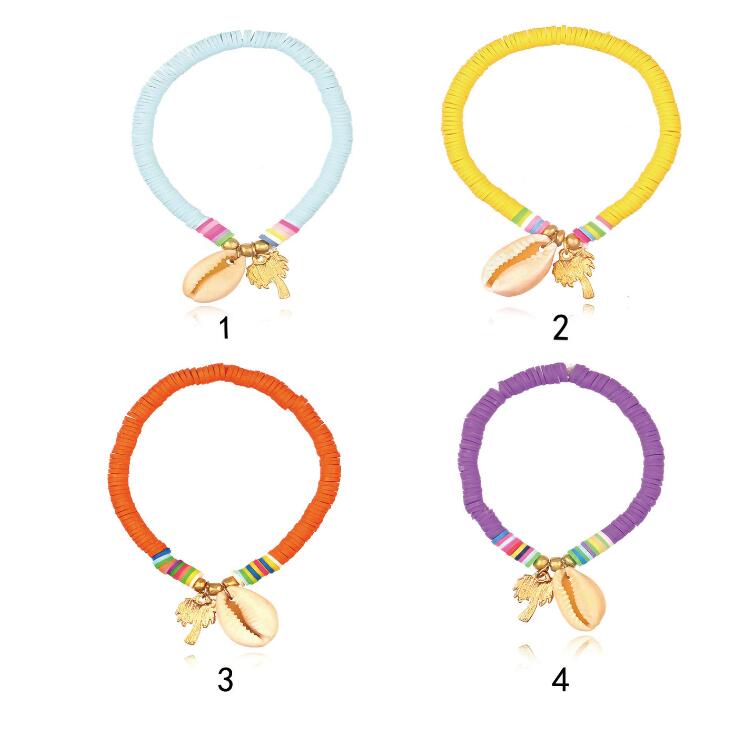 Bracelet cauri polymère multicolore