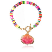 Nice Multicolor Cowrie And Polymer Bracelet Price For 10 PCS