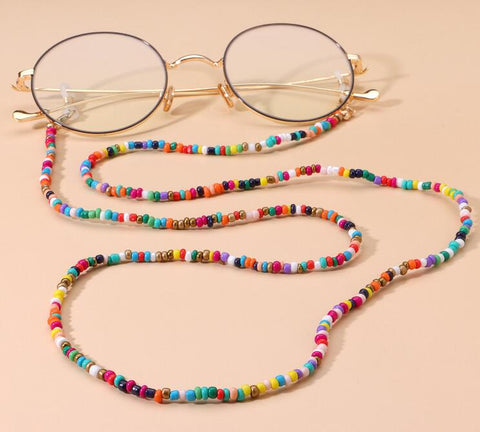 Collier lunettes multicolores