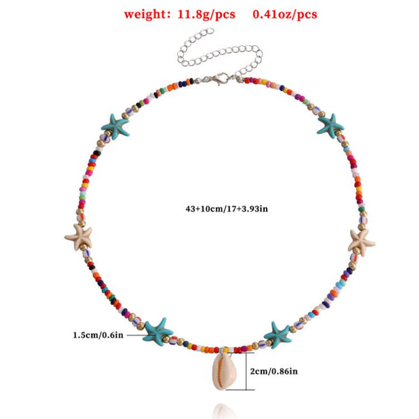 Nice Multi Color Bohemia Necklace Price For 10 PCS