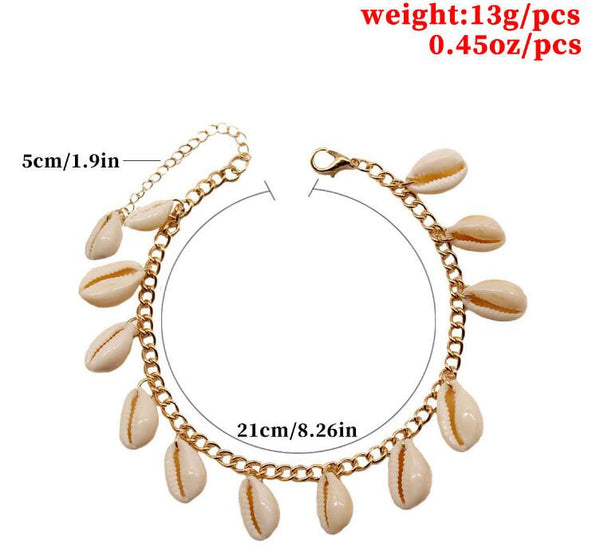 Nice Attracting Cowrie Shell Anklet Price For 10 PCS