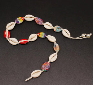 Multi Color Cowrie Shell Necklace Price For 5 PCS