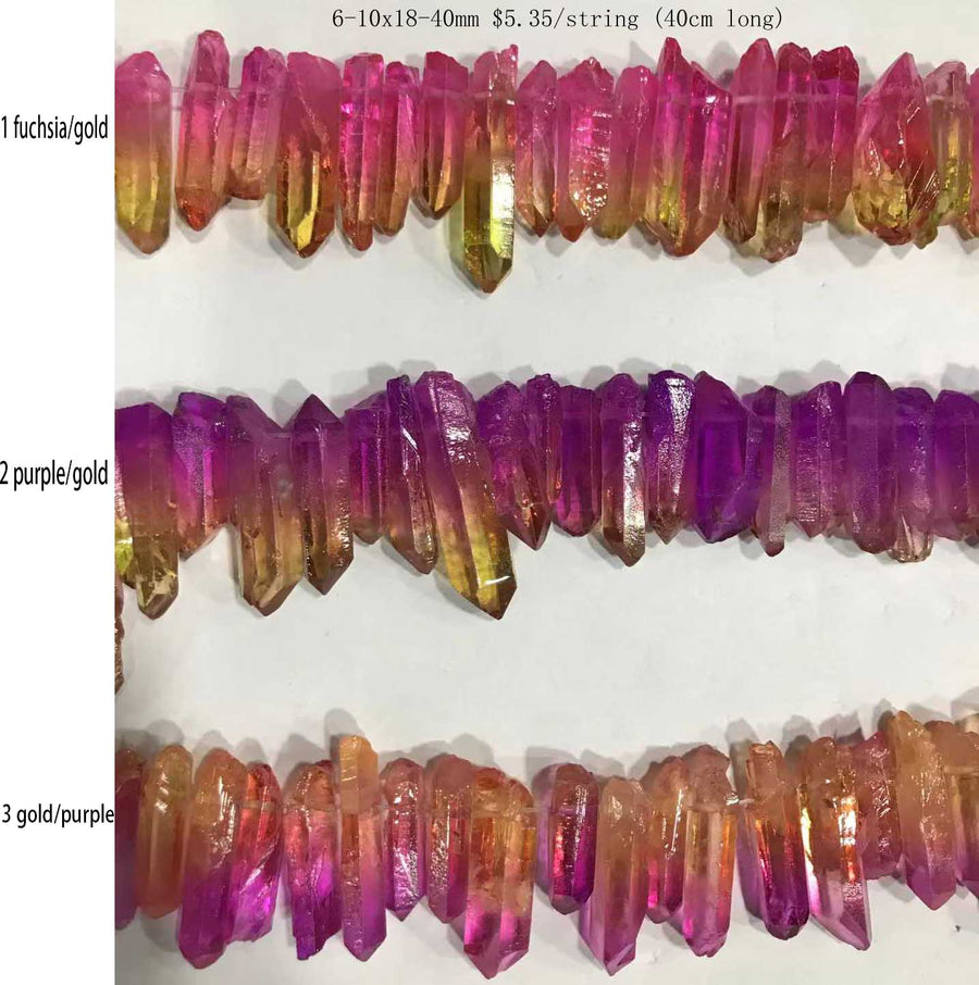 Mehrfarbig plattierter natürlicher Kristallanhänger