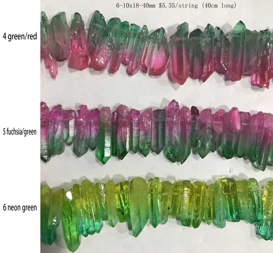 Mehrfarbig plattierter natürlicher Kristallanhänger